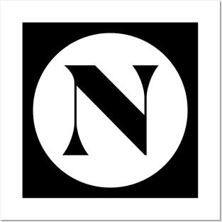 N (Letter Initial Monogram) Posters and Art